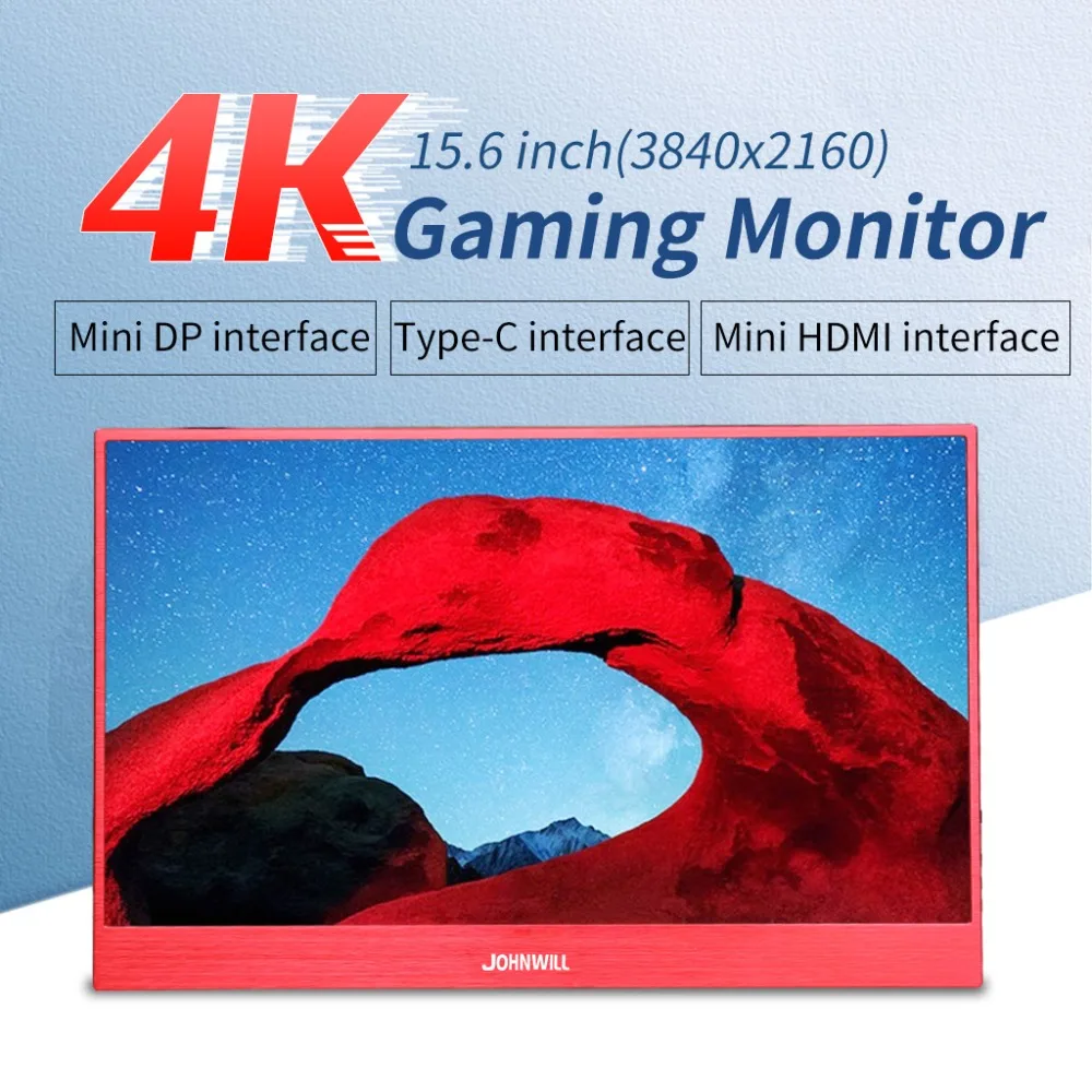 4K портативный монитор 15,6 дюймов 3840X2160 ips lcd 2HDMI DP type-C 60FPS видео для ПК PS4 Pro/xbox One X/малиновый пирог/ноутбук