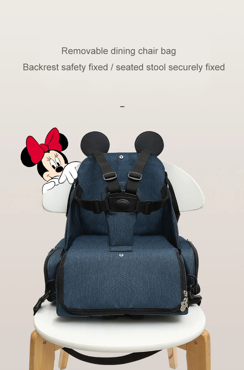 Disney пеленки мешок рюкзак изоляционные сумки Минни Микки большая сумка для путешествий Оксфорд кормления ребенка Мумия подгузник обеденный кресло-сумка