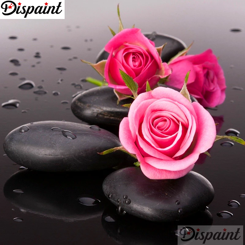 

Dispaint Full Square/Round Drill 5D DIY Diamond Painting "Flower stone" Embroidery Cross Stitch 3D Home Decor A10653