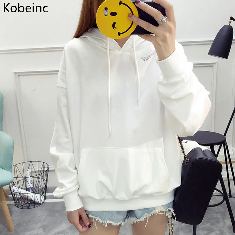 Kobeinc Осень Новый Для женщин свободные кофты женские с длинным рукавом