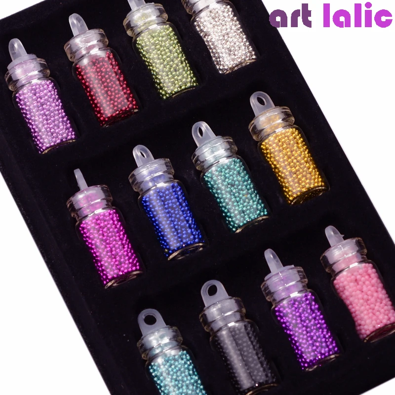 

12 Colors 3D Caviar Nail Art Women Glitters Diy Decorations For Nails Tools ZP143