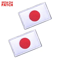 flag of japan patches hook loop backpack caps badges flag of japan patches personality bag embroidered military patch