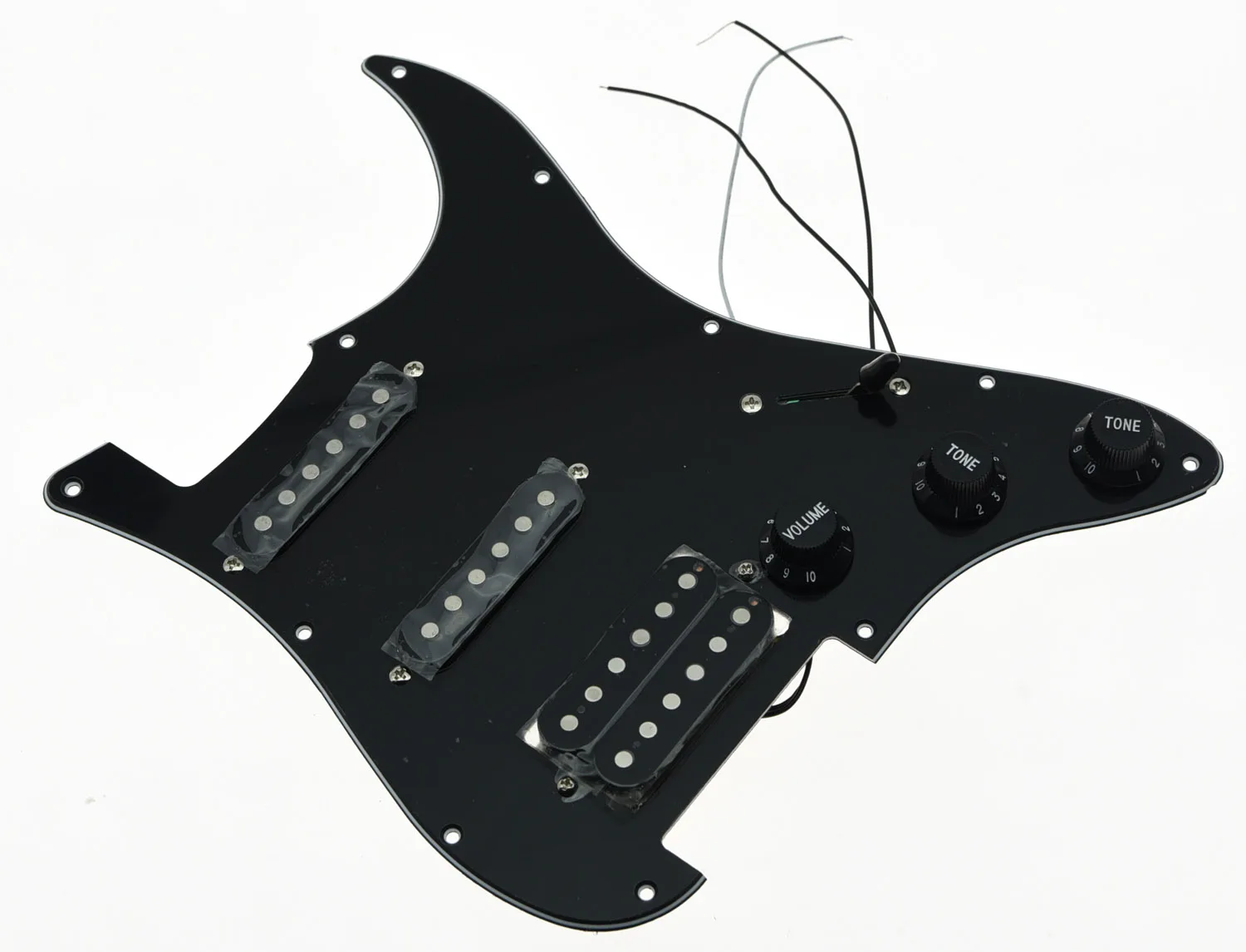 

Black 3 Ply Prewired Loaded ST HSS Pickguard for Squier Import