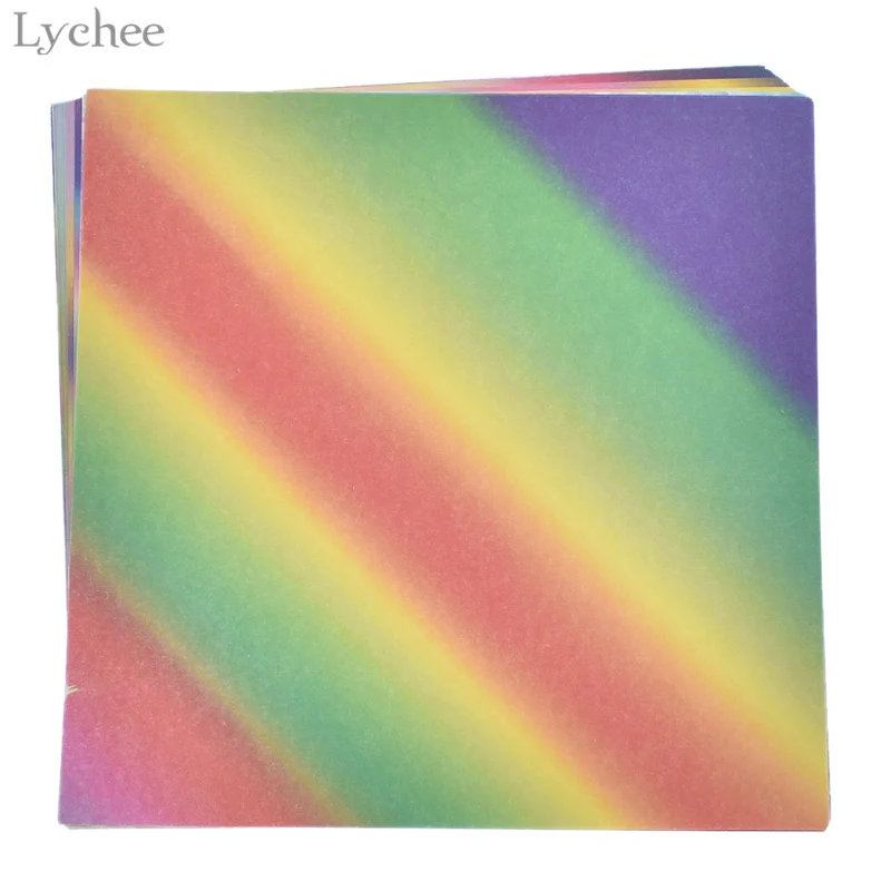 Lychee Life 15 см градиентная радужная бумага для оригами сделай сам Детская складная