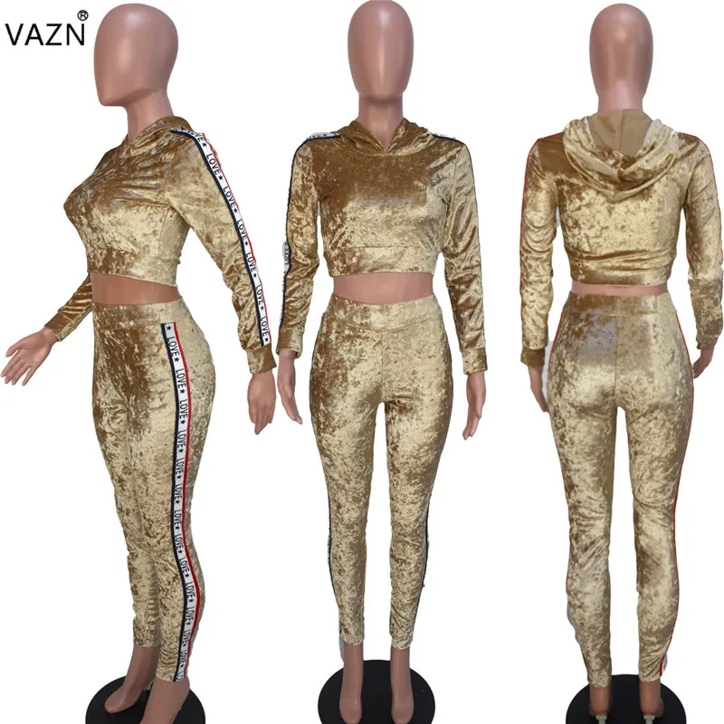 VAZN осенний Модный популярный 2019 сексуальный женский комплект из 2 предметов