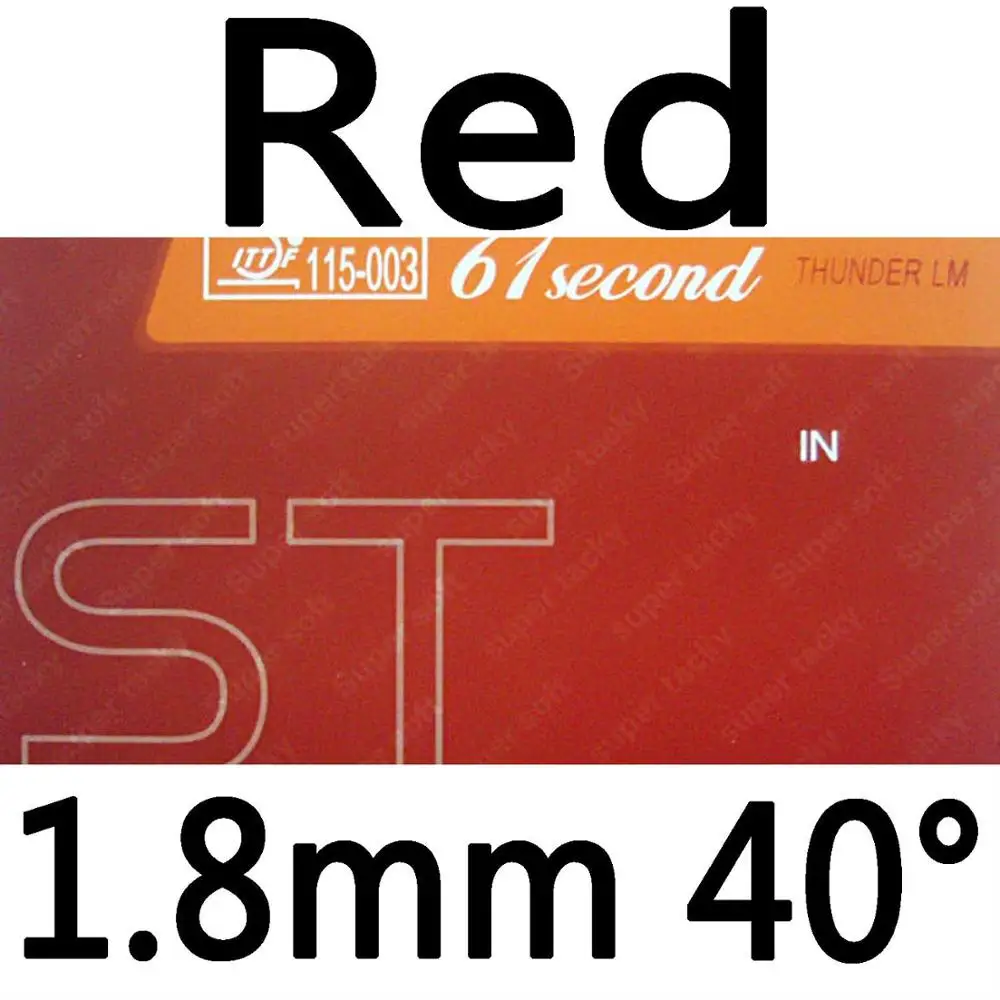 red 1.8mm H40 61second супер мягкие и супер липкий Прыщи В Настольный теннис Резина с губкой список 1,0 мм-2,2 мм - Цвет: red 1.8mm H40