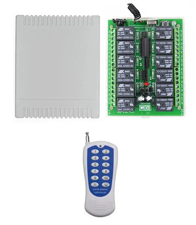 DC 12V 24V 12 CH 12CH RF Беспроводная лампа 315mhz/433 MHz Передатчик управления светильник Ной