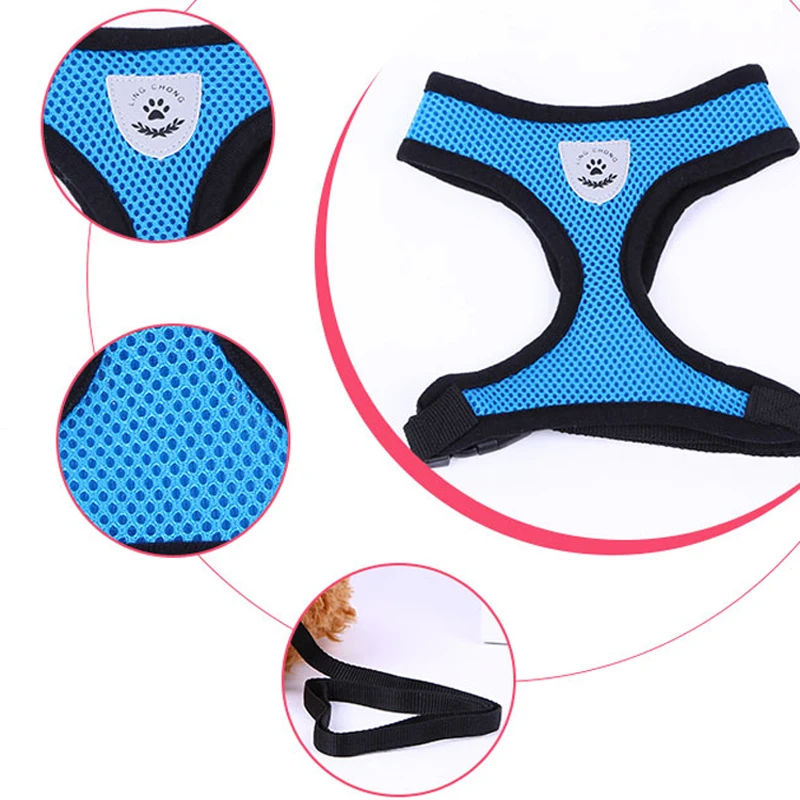 Милый мягкий ошейник и поводок для собак клетчатый прогулок кошек жилет на