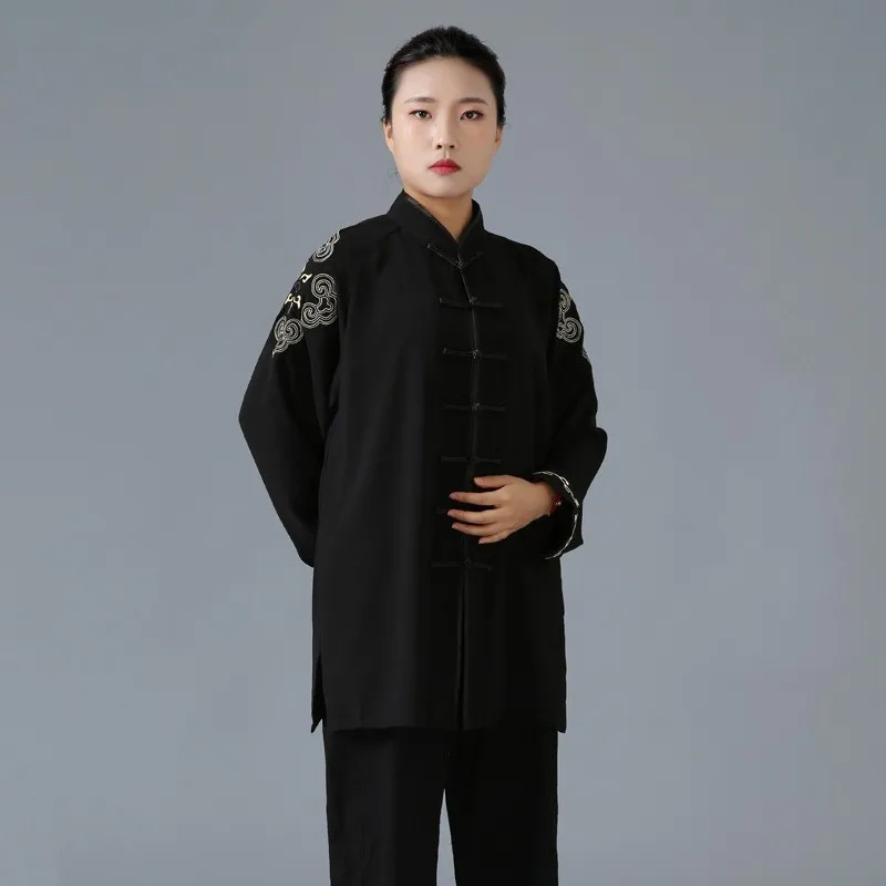 Новинка 2021 женская одежда для Тай Чи китайский спортивный комплект Wushu с вышивкой