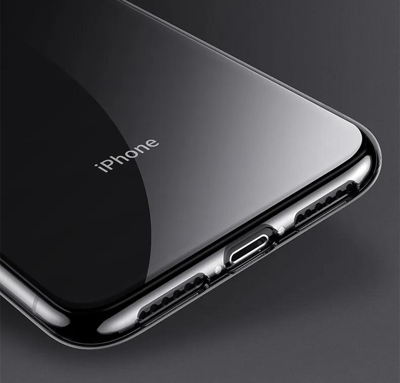 Прозрачный ТПУ чехол для iPhone X XS XR Max 8 7 6 S Plus 5/5s/SE мягкий силиконовый прозрачный