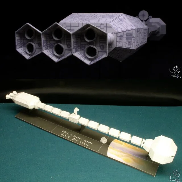 1:48 3D Бумага модель 2001 пространство роуминг фон для детских фото в стиле