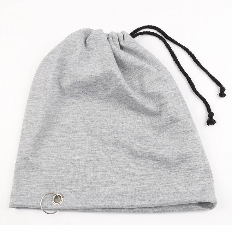 Мужская Вязаная хлопковая шапка Skullies однотонная маленькая металлическая
