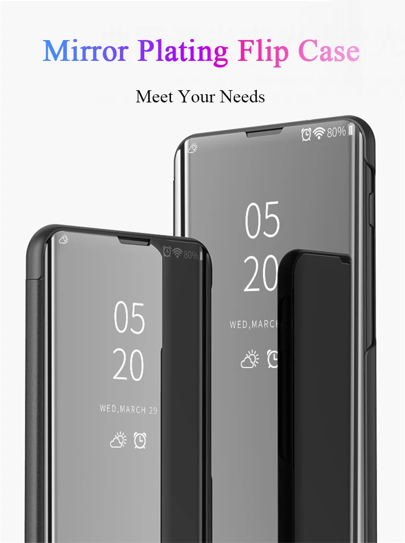 Зеркальное окошечко, чехол для samsung Galaxy S10 S9 S8 плюс 5G S10E Note 8 9 10 Pro A10 A20 A30 A50 A70 A10E A20E кожаный чехол с откидной крышкой