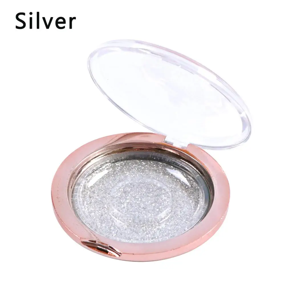 Silver 50 шт глянцевый розовый Золотой пластиковый чехол для ресниц с блестящим серебристым золотом водно-зеленый розовый Лавандовый пурпурный фон для ресниц - Color: Silver