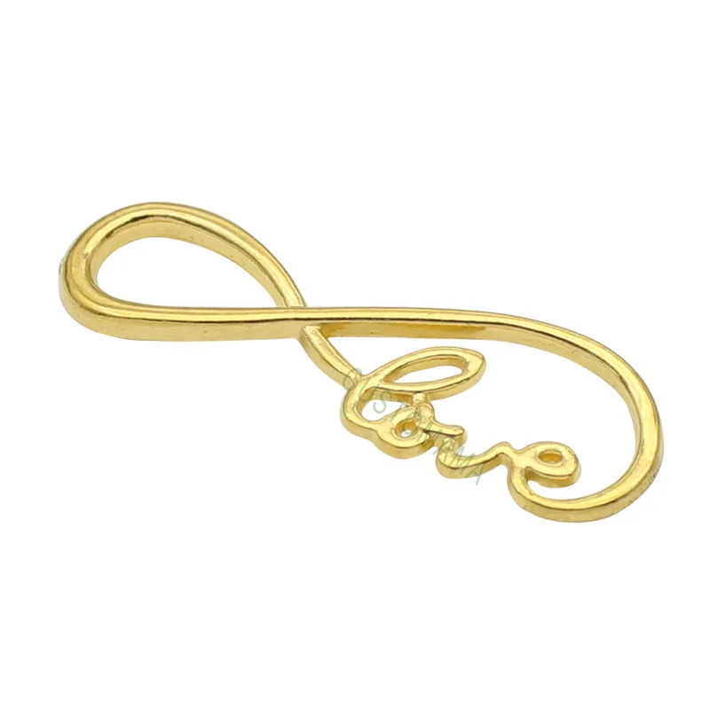 

60pcs-Gold тон Бесконечность любовь соединитель амулеты 39x12мм