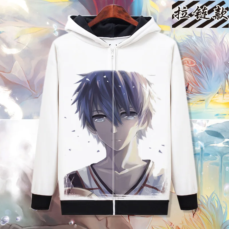 Высокое качество Q унисекс Аниме Kuroko no Basket хлопок Повседневное с капюшоном