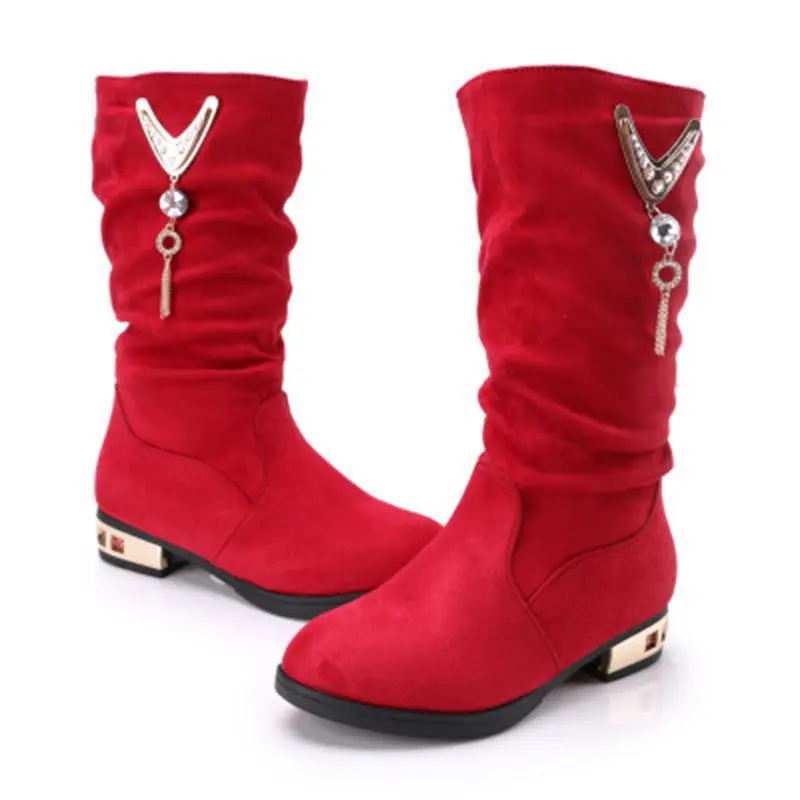 Новинка 2020 теплые зимние ботинки для девочек и осенние на плоской подошве