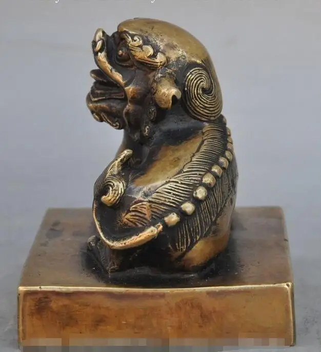 4-дюймовая статуя старой китайской династии дворец собака Лев пиксиу фотосессия |