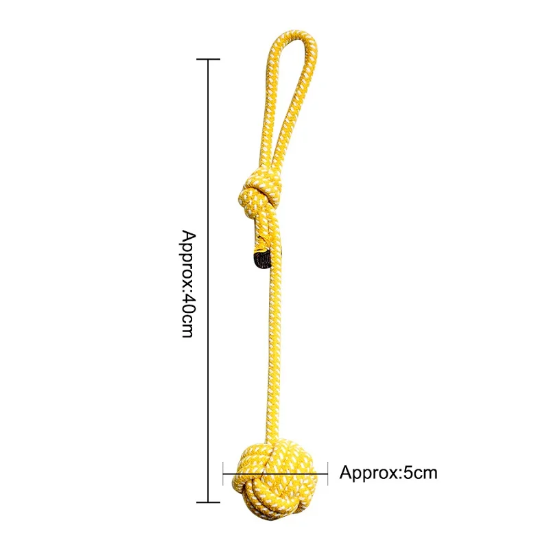 07 Rubber Squeaky Dog Toys Cotton Rope Ball Interactive Dog Toy Drawstring Tennis Ball Pet Chew Knot Puppy Multicolor Bell Ball - Цвет: 07