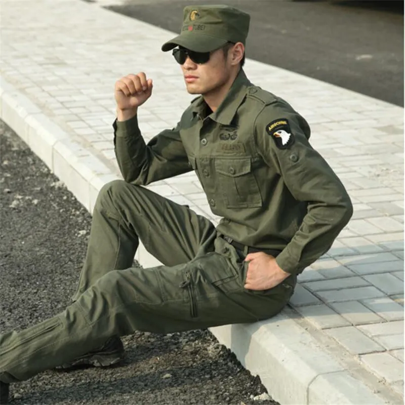 Новинка весна-лето рабочая Военная рубашка мужские повседневные свободные