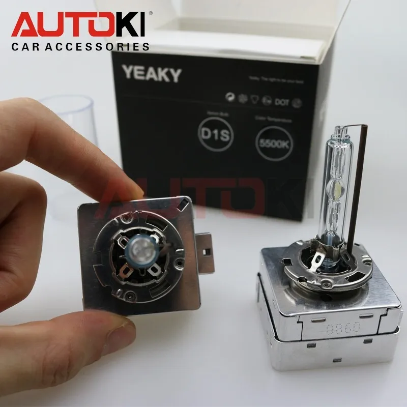 Ксеноновая лампа Autoki Yeaky серии 35 Вт 12 В сверхъяркая HID D1S ксеноновая для линз