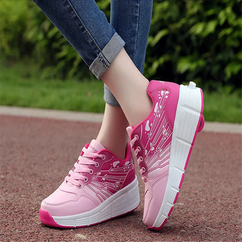 Новинка года; детская обувь для взрослых; обувь на роликах; тонкие роликовые коньки; обувь для мальчиков и девочек; ; обувь; Wheely Tenis Infantil