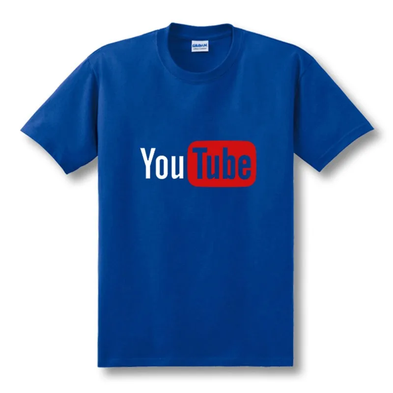 2020 мужские футболки с логотипом YouTube брендовые топы хлопковые повседневные на