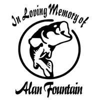 30cm in loving memory of alan fountain stickers decals vinyl