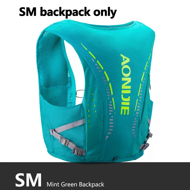 SM vest only-green AONIJIE 10L Кожаный Рюкзак гидратация пакет рюкзак сумка Жилет Жгут водный Пузырь Пешие прогулки Кемпинг бег марафон гонки C942 - Цвет: SM vest only-green