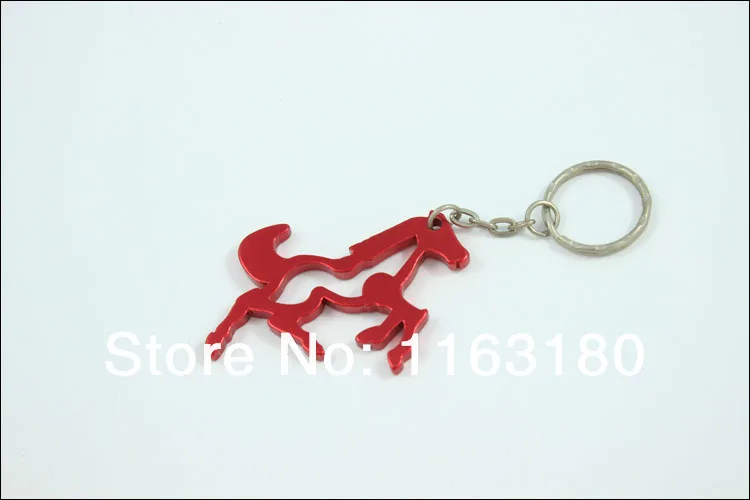 36 шт./лот металлический брелок из алюминиевого сплава в форме лошади открывалка