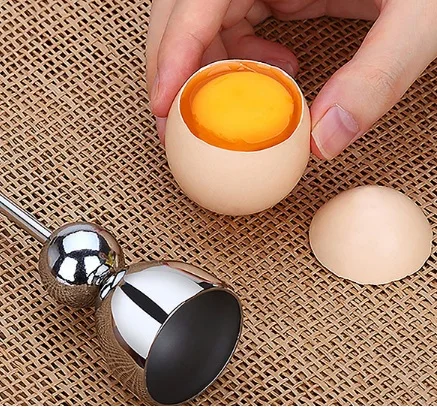 Нержавеющая Сталь Смешно яйцо Топпер Shell резак легко открыть вареное молоток