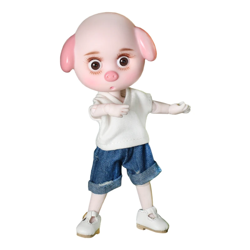 1/12 BJD куклы 26 шарнирных суставов тела 15 см мини кукла счастливая свинка ob11 DBS с