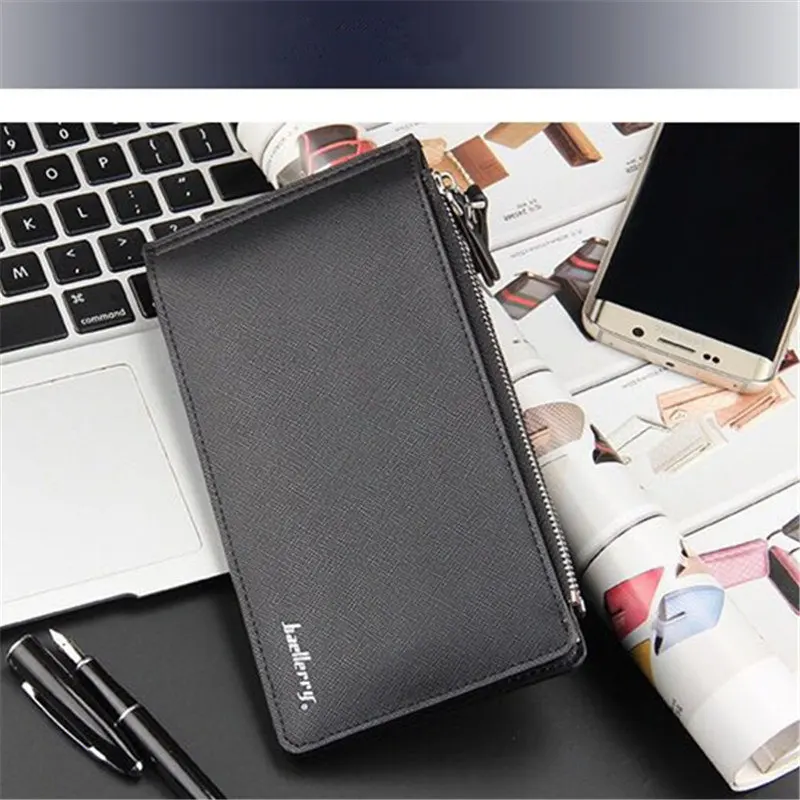 Мужские кожаные кошельки клатч с 16 картами на молнии мужские и 2019|wallet and purse|leather