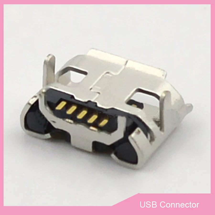 5 шт. микро USB контактный гнездовой разъем интерфейсный 4 фиксированных контакта