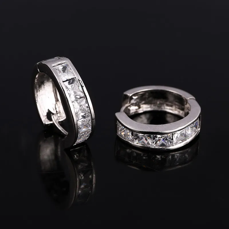 Женские и мужские серьги кольца ZOSHI маленькие круглые без никеля с блестящим