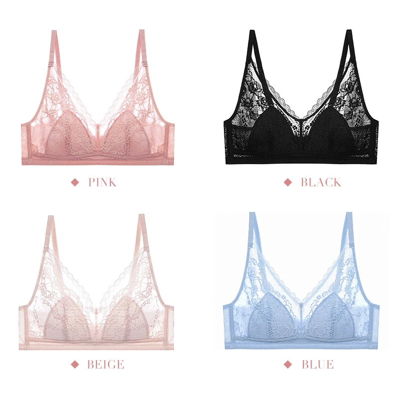 Перферинг кружевной бюстгальтер тонкий беспроводной удобный сексуальный ультра
