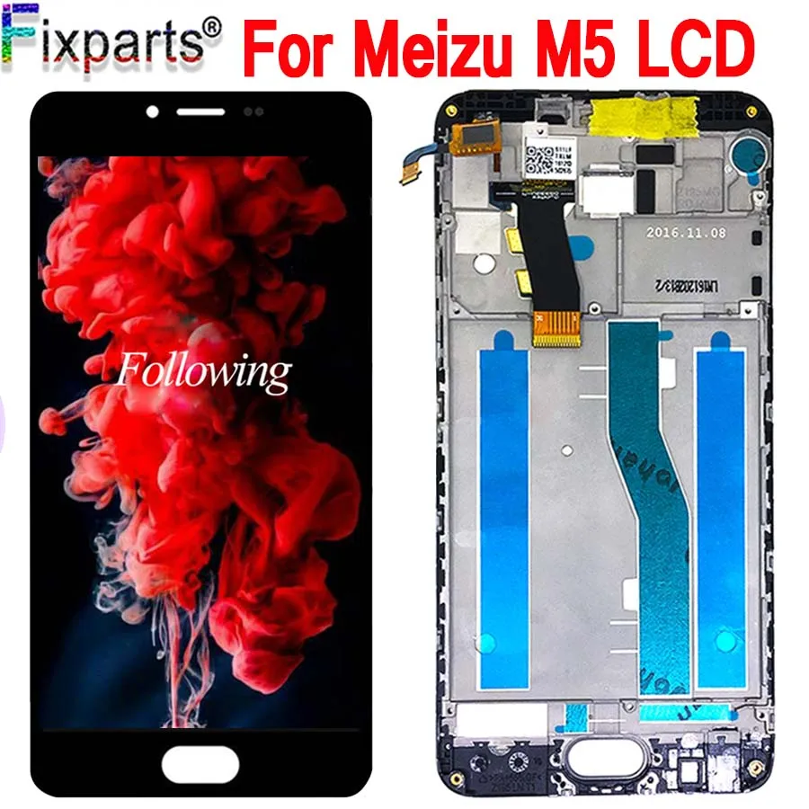 

Meizu M5 LCD Display Touch Screen Digitizer Assembly M611D M611Y M611A For 5.2 inch MEIZU M5 mini LCD With Frame M611h+tools