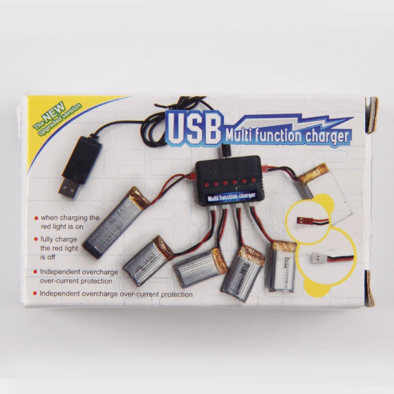 2 JST и 4 порта 0 6 в 1 зарядное устройство для Hubsan SYMA X5C X5SC X5SW H107 U818A V686G V959 3 7 V батарея |