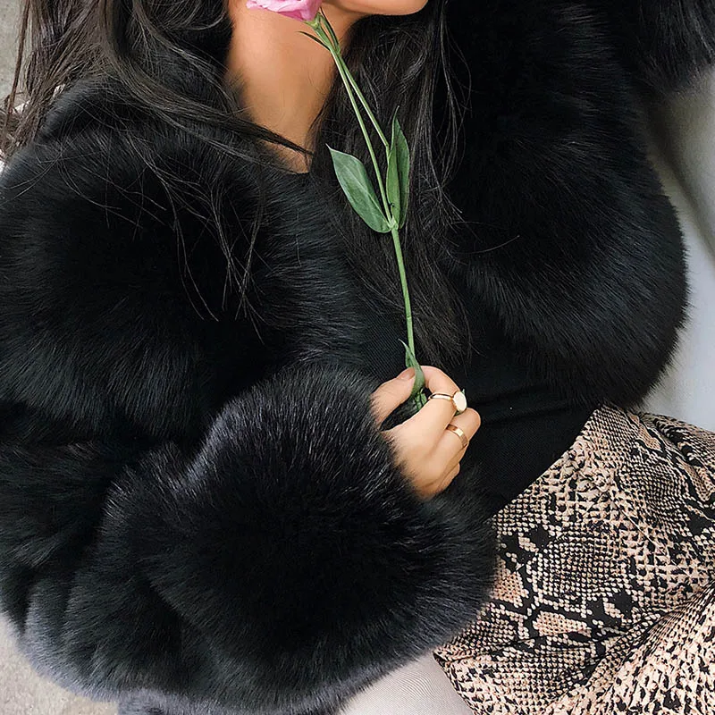 2019 New Women'S Fox Fur Coat Female Long Section Leather Suede Coat Classic European And American Black Fur Coat Thick Fur