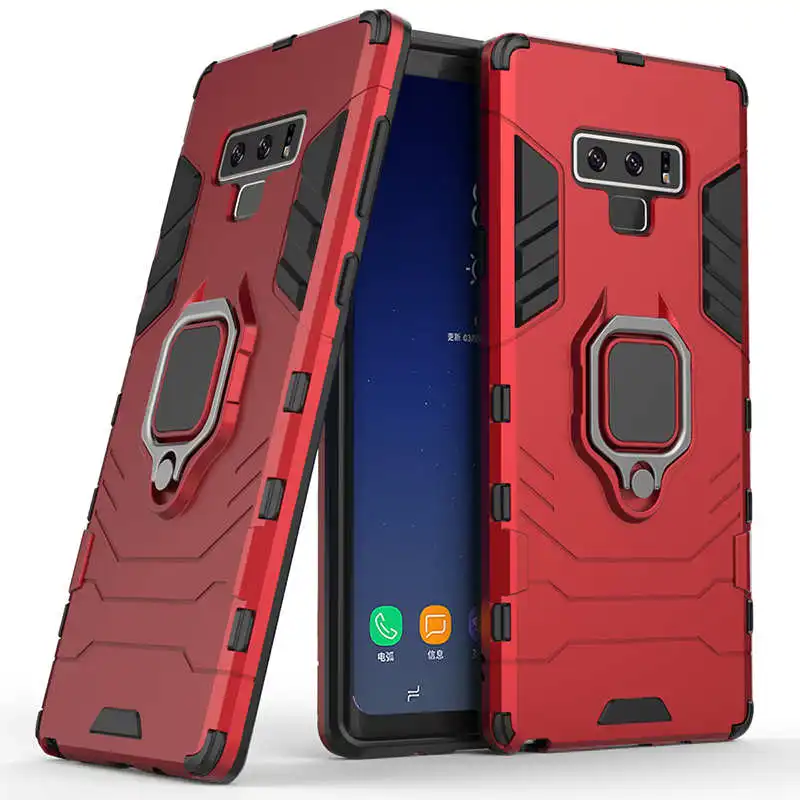 Red ZNP Противоударная подставка чехол для телефона для samsung Galaxy Note 9 с держателем кольцо защитный чехол для samsung A5 A7 A8 плюс J4 J6 крышка - Цвет: Red