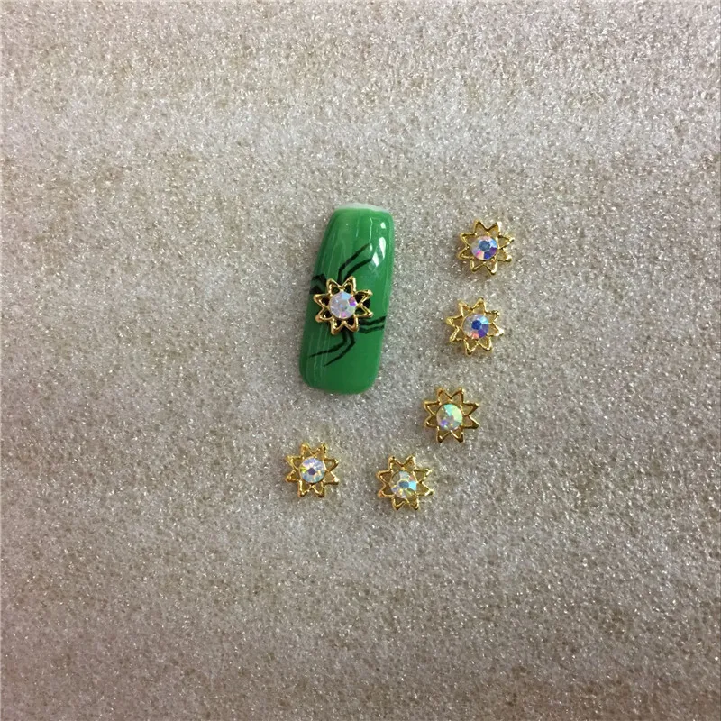 Фото 10 шт./пакет ювелирные изделия из сплава для ногтей Golde AB Алмазный Лук Стразы