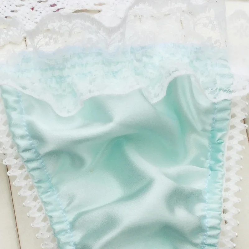 Sexy thong Low waisted Solid color Teenage girls Lace Princess panties 2019 spring summer new products sweet Women underwear | Женская