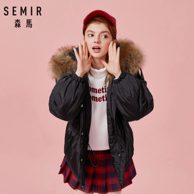 SEMIR зимняя куртка для женщин 2018 парка feminina толстые теплые пальто женские куртки