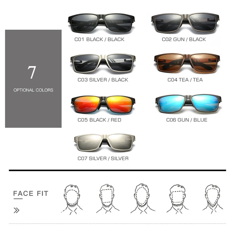 2017 Алюминий поляризационные Для мужчин солнцезащитные очки фирменные для