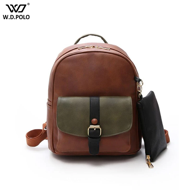 WDPOLO Новый из искусственной кожи леди сумки на плечо Chic Винтаж для женщин рюкзак с