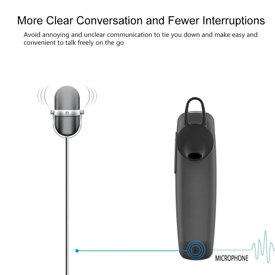 60 дней в режиме ожидания Bluetooth наушники портативный CSR4.0 гарнитура Беспроводные с