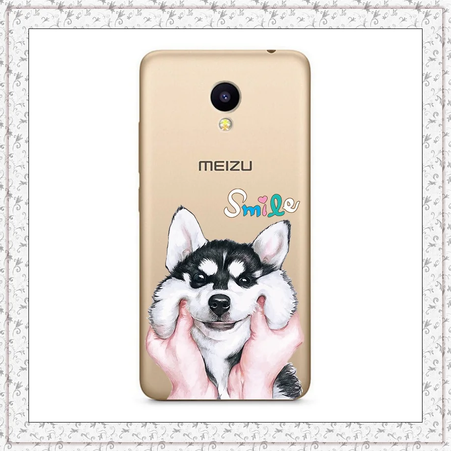 Для Meizu M5C M710H A5 Чехол Мягкий ТПУ силиконовый чехол для Meizu 5C A5 мультяшный чехол для телефона для Meizu A5 M 5C полный защитный чехол - Цвет: smile husky