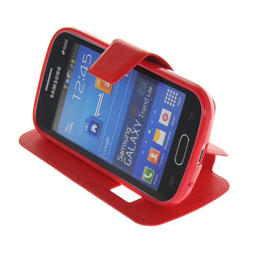 Чехол из искусственной кожи для Samsung Galaxy Trend Lite чехол S7392 S7390 на заднюю панель