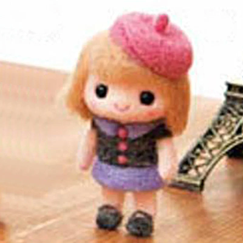 Non готовый комплект креативные милые девушки игрушка кукла шерсти чувствовал