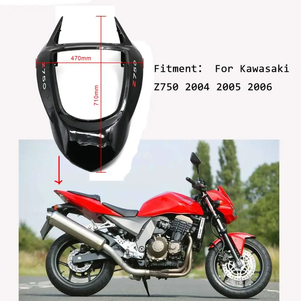 Мотоцикл аксессуары сзади хвост обтекатель, пригодный для Kawasaki Z750 Z 750 Z-750 2004 2005 2006 капот литья части крышка решетка радиатора